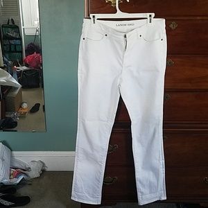 Lands' End white jeans